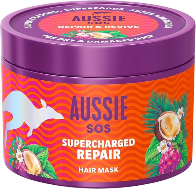 Imagen de Aussie SOS Supercharged Repair Mascarilla 500ml 🌿 Hidratación Intensa en OfertitasTOP