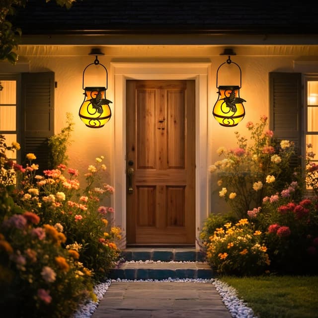 Detalle de Solar Dancing Flame Lanterns 2 Pack