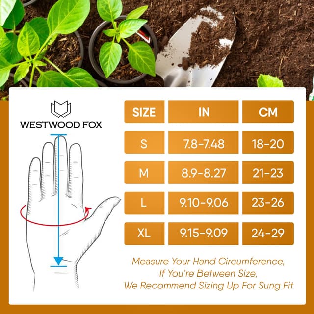 Thumbnail 6 de WESTWOOD FOX Leather Gardening Gloves Long Forearm
