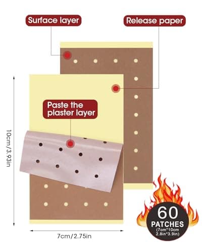 Detalle 2 de MQXUNMI parches de tigre 60 parches de calor