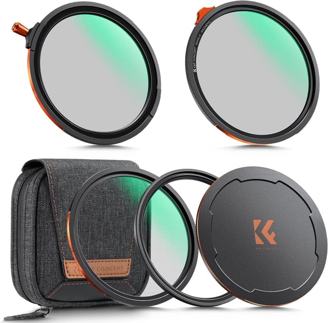 Detalle de K&F CONCEPT Magnetic Filter Set 67 mm: Magnetisches Quick-Swap-System mit CPL, ND2–ND32, Black Mist 1/4