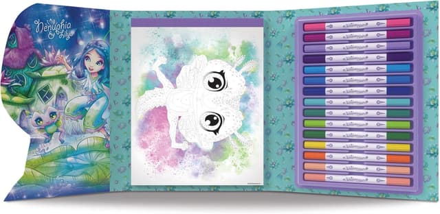 Detalle 2 de Set libri da colorare Colour by Numbers Nebulous Stars 11381 con 15 pennarelli bifacciali