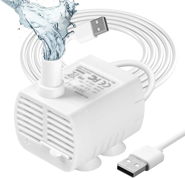 Detalle de flintronic submersible water pump (3W ultra quiet) – USB fountain and aquarium pump, 200L/H, DC 3.5–9V