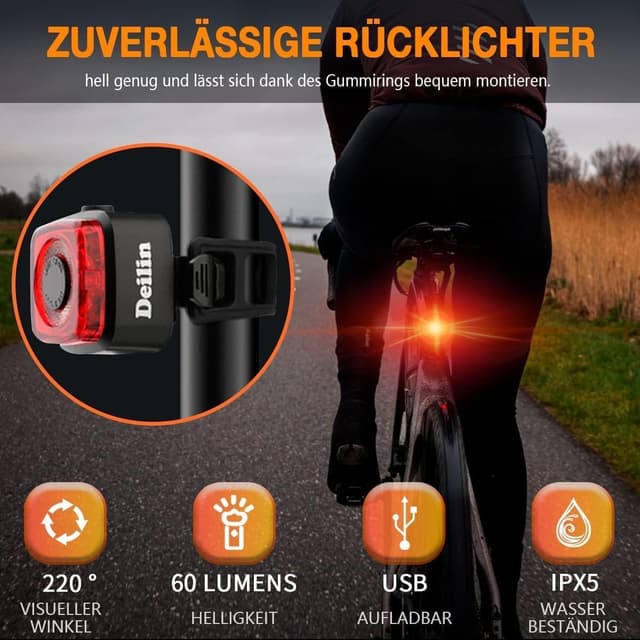 Thumbnail 5 de Deilin Fahrradlicht Set 70 Lux