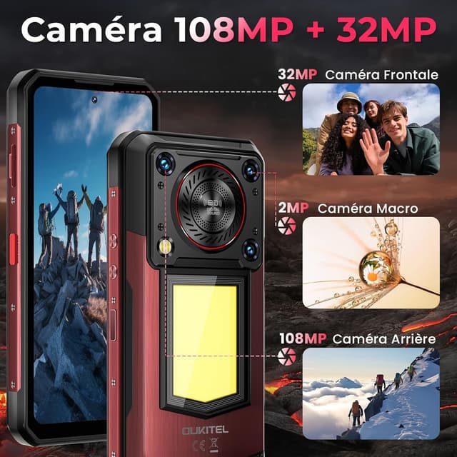 Thumbnail 4 de OUKITEL WP56 incassable 5G lampe camping 1000LM