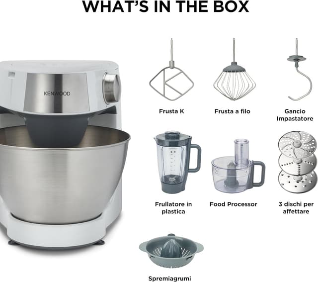 Detalle 2 de Kenwood KHC29.H0WH Prospero+ impastatrice planetaria con ciotola 4,3 L, robot e spremiagrumi, bianco
