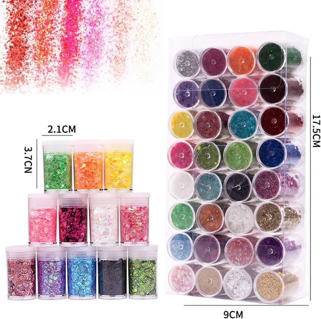 Thumbnail 1 de Nuangoo 32-teiliges Glitzerpulver-Set zum Basteln