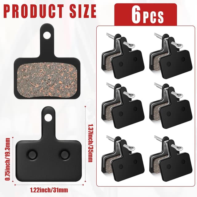 Detalle de Mountain bike resin brake pads, 6 pairs