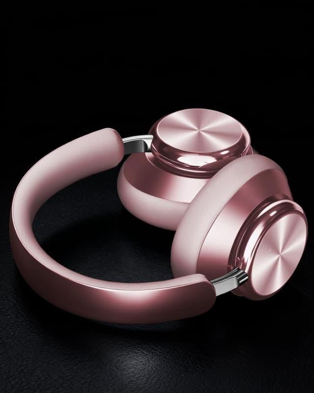 Detalle 1 de Wentronic Y03 Bluetooth over-ear headphones with active noise cancelling, 48-hour battery and 6 EQ modes (Pink)