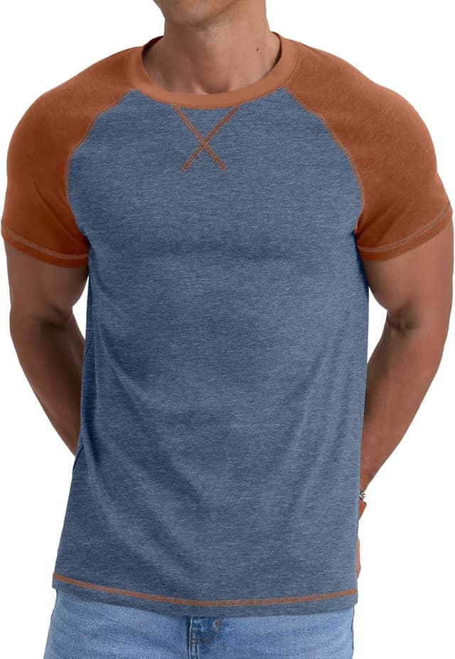 Detalle 1 de QIXING Herren T-Shirt Rundhals mit 30 °C