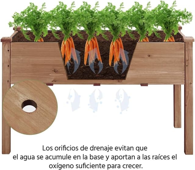 Thumbnail 4 de Yaheetech Huerto Urbano Macetero Rectangular 121x60x76 cm