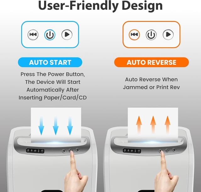 Detalle de Micro-Cut Paper Shredder 9-Sheet P-5 Security Level (20L Pullout Basket) for Home Office
