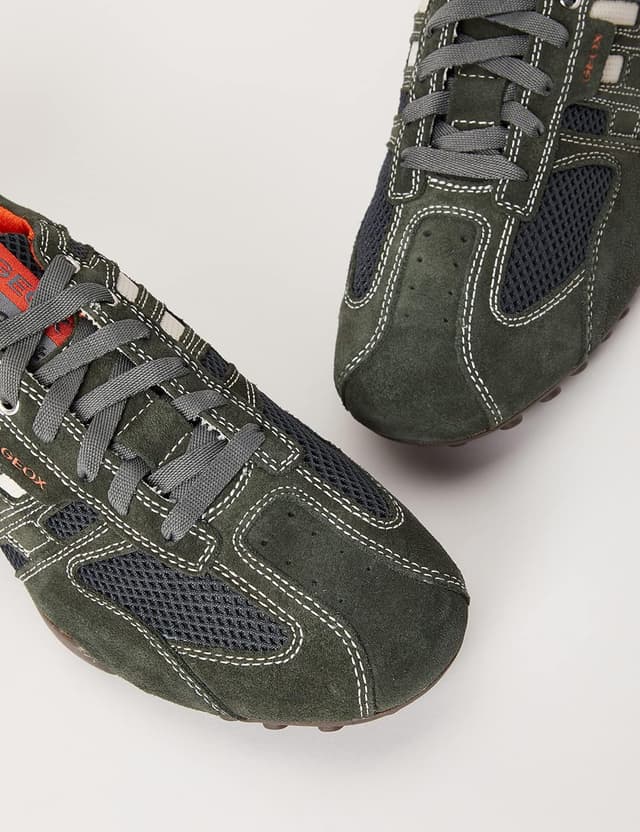 Detalle de Geox UOMO SNAKE K Herren-Sneakers – atmungsaktiver Komfort mit herausnehmbarer Innensohle