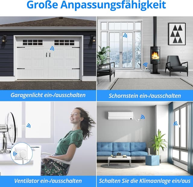 Detalle de Epochglo Fensterkontaktschalter für Dunstabzugshaube – Funk-Abluftsteuerung zum Lüften bei geöffnetem Fenster