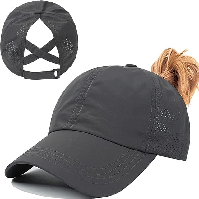 Thumbnail 6 de Womens Criss Cross Ponytail Baseball Cap – Quick-drying mesh hat with ponytail hole