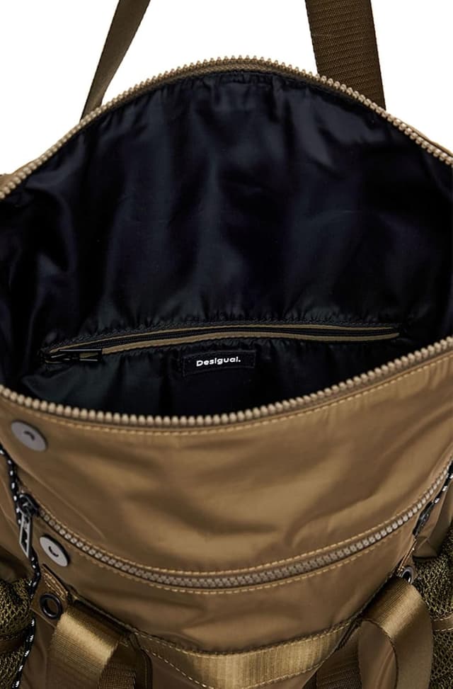 Detalle 2 de Desigual Zaino da donna in nylon Big verde (29 x 34 x 17 cm)