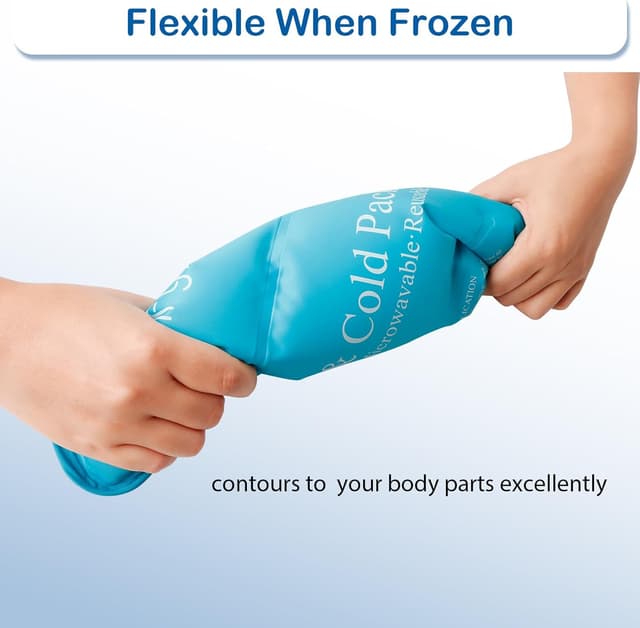 Detalle de Comfytemp 2 Pack Large Ice Pack (27 x 37cm) Reusable Gel Hot/Cold Pack with Straps