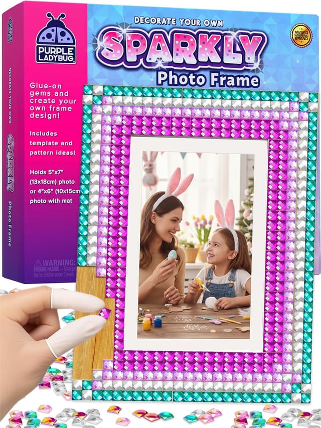 Imagen de Purple Ladybug Kids Picture Frame Mosaic Kit en OfertitasTOP
