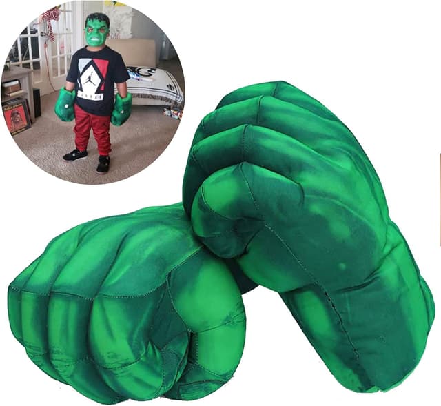 Detalle de NuGeriAZ Superhero Hands for Kids Smash Punches Gloves (Green A)