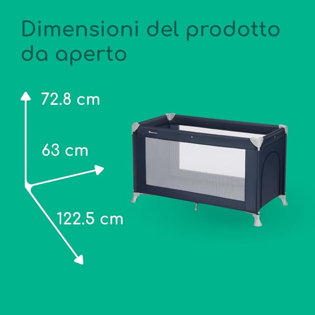 Thumbnail 6 de Bebeconfort Sweet Dreams lettino da campeggio pieghevole per neonati 0-3 anni (navy blue) con finestra laterale