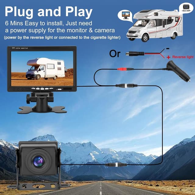 Thumbnail 3 de Kairiyard Car Reversing Camera Kit 7 Inch