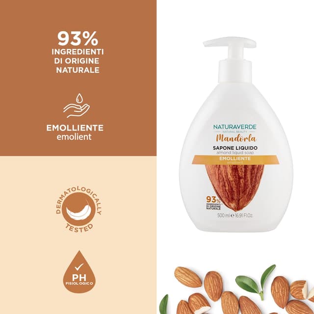 Thumbnail 2 de Naturaverde Mandel Flüssigseife 500 ml