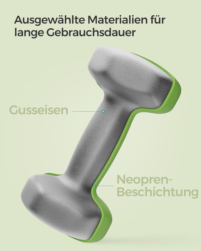 Detalle de SONGMICS 2er-Set Hex-Dumbbells mit Neoprenbeschichtung für Krafttraining & Fitness zu Hause