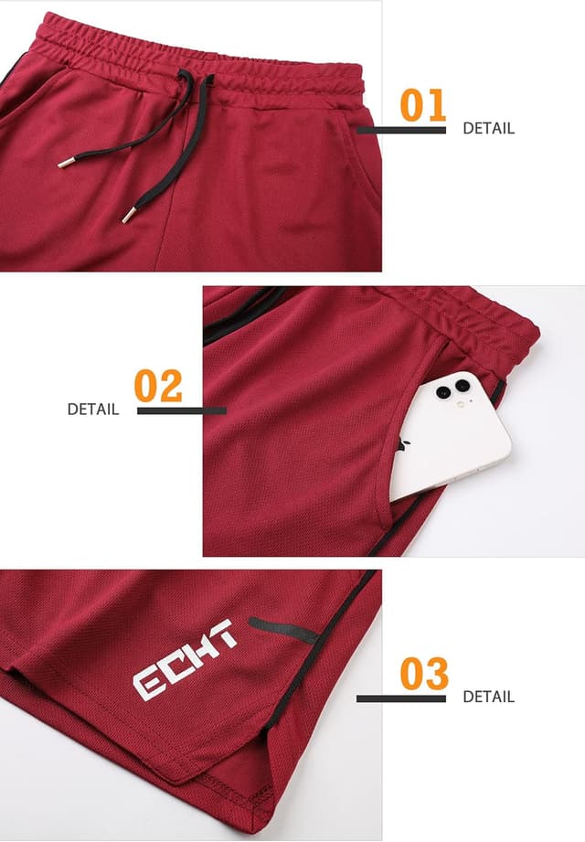 Detalle de Pantaloncini running uomo 2 in 1 Superora: traspiranti a asciugatura rapida