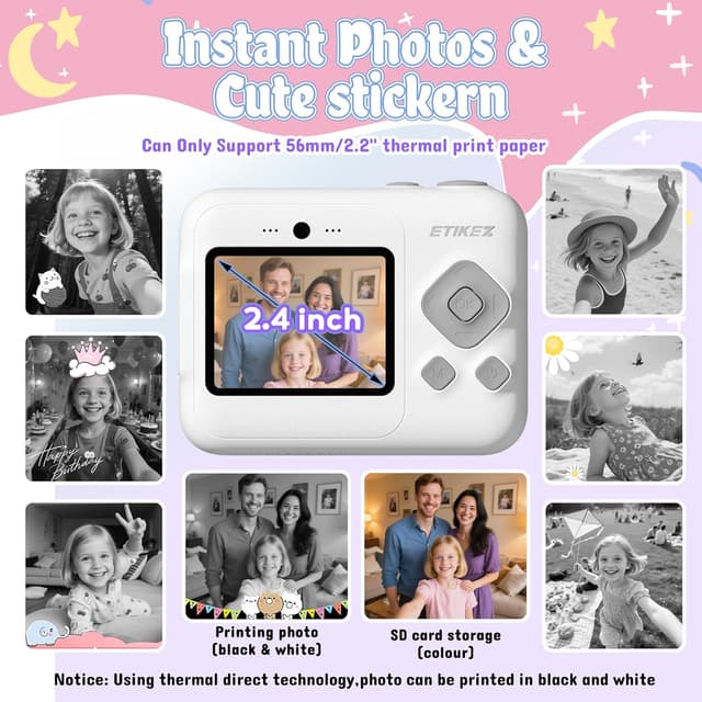 Detalle de ETIKEZ Kids Camera 1080P with 32GB card