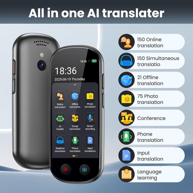 Thumbnail 2 de PEDNRJFT Language Translator Device AI offline translator