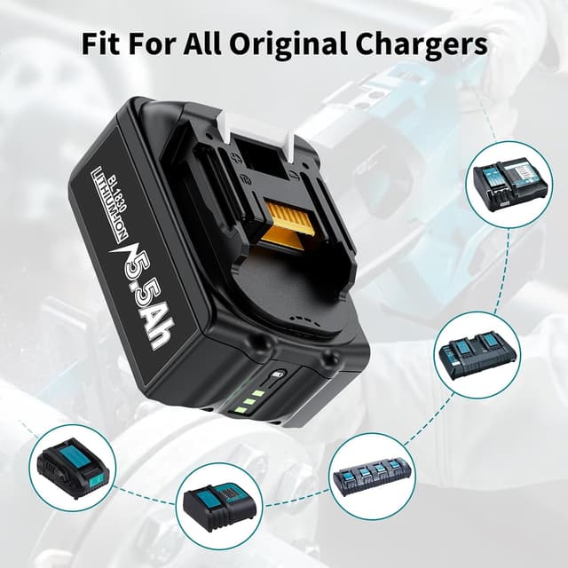 Thumbnail 6 de Makita 18V Battery 5500mAh 2-Pack