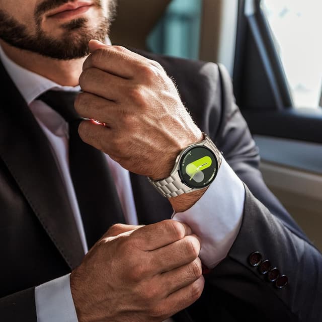 Detalle 2 de Suphart Stainless Steel Metal Band Strap for Samsung Galaxy Watch (Starlight) — No-Gap Connector