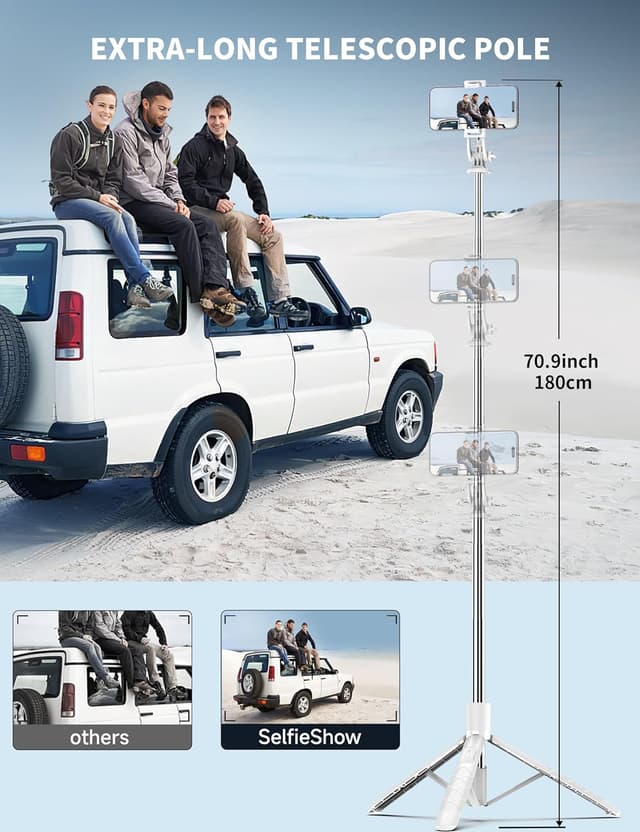 Thumbnail 1 de SelfieShow 180CM Palo Selfie Trípode