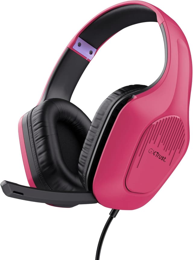 Detalle de GXTrust 418P Rayne cuffie gaming leggere con microfono, jack 3,5 mm, cavo 2 m (rosa) per PC, Xbox, PS4/PS5 e Switch