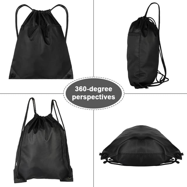 Detalle de DiULi Sac de Sport avec cordon de serrage en tissu Oxford étanche, avec double poche