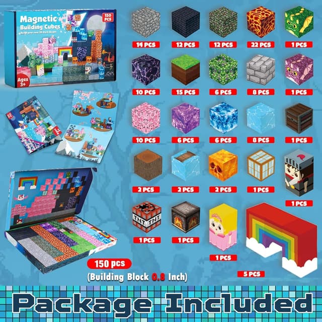 Detalle 2 de GraceDuck Magnetic Blocks 150 PCS