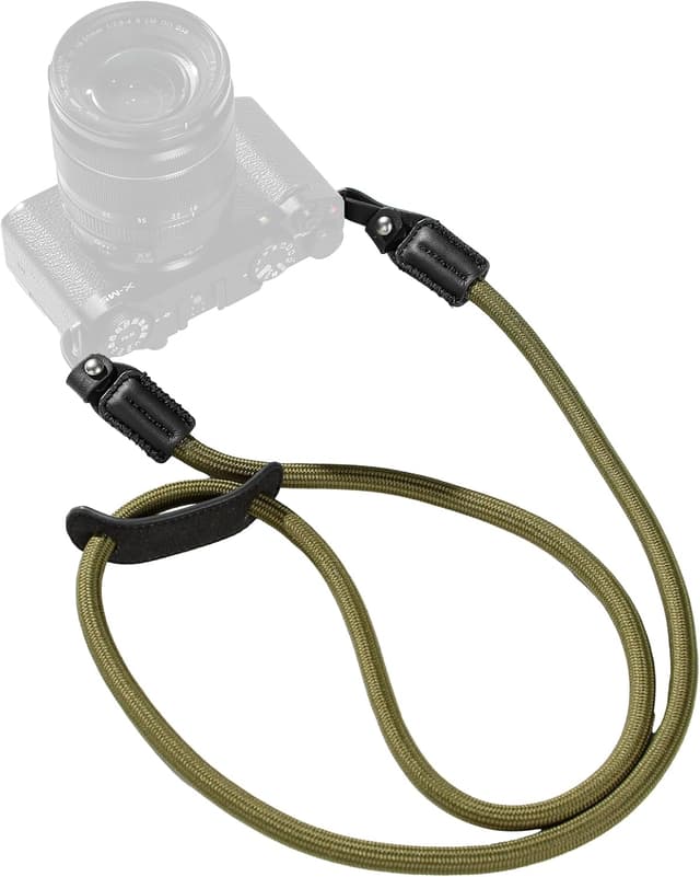 Detalle de SMALLRIG Shoulder Strap für Kamera – verstellbarer geflochtener Schultergurt mit O-Ring und Lederpolster