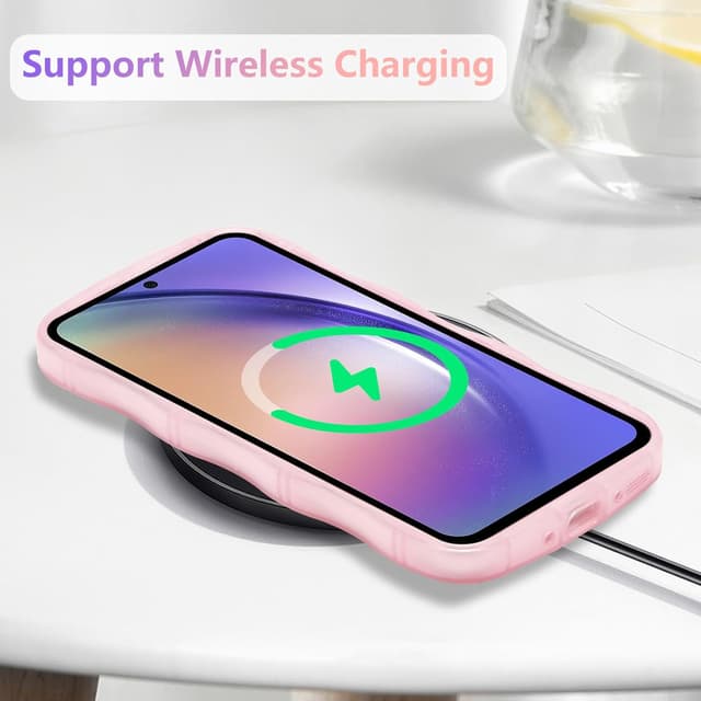 Detalle de ZTOFERA Curly Wave Star Glitter TPU Case for Samsung Galaxy A54 5G (6.4")