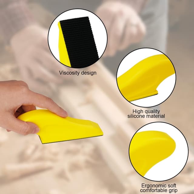 Detalle de URAQT Kit da 131 pezzi carta abrasiva grane 40–1000 per levigatura a secco e umido (incl. tampone) 9×3 cm