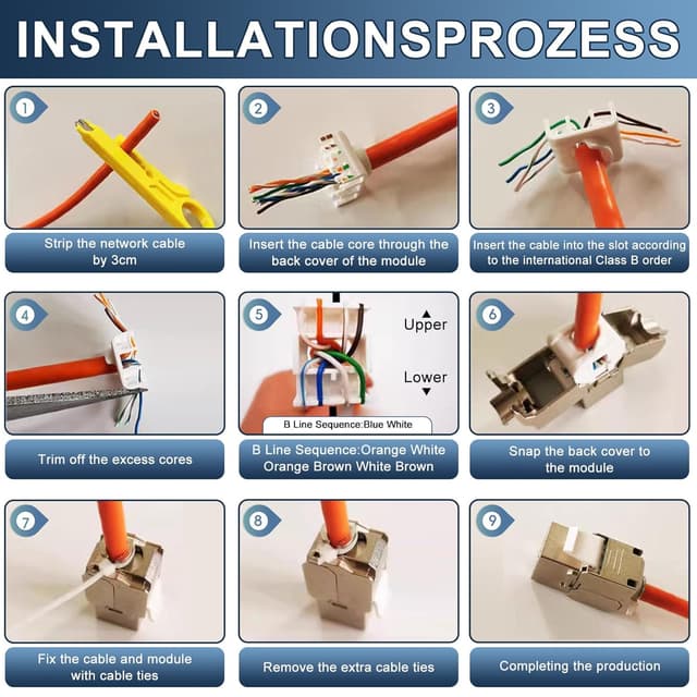Thumbnail 4 de CAT 7 Keystone Jack Modul 10 Gbit/s