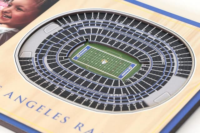Detalle de YouTheFan NFL Los Angeles Rams 3D StadiumViews Picture Frame (12" x 8" x 3/8")