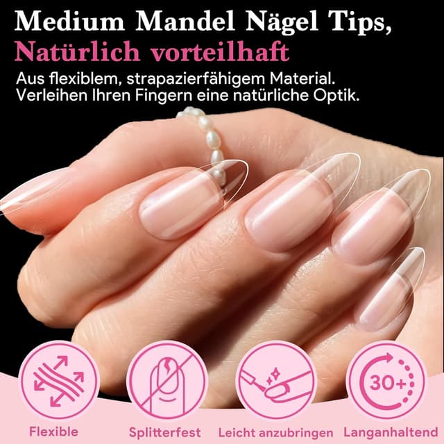 Thumbnail 2 de QIEK Nageltips 510 Stück Mandel