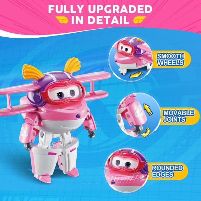 Detalle de Super Wings Ellie trasformabile, robot aereo 12 cm