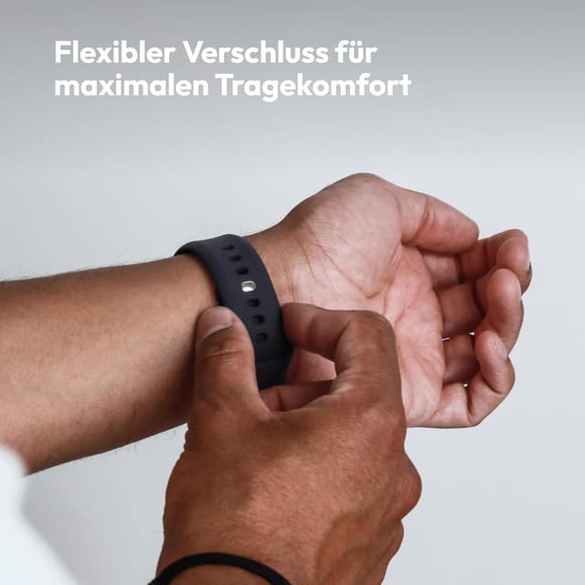 Detalle de VONMÄHLEN Classic Band 2 – verstellbares, atmungsaktives Armband aus recyceltem Silikon für Apple Watch