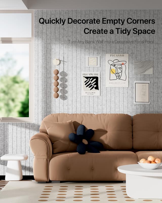 Detalle 2 de Soundsbay Large Cork Board Tiles (120x90cm) with 60 Self-Adhesive Stickers
