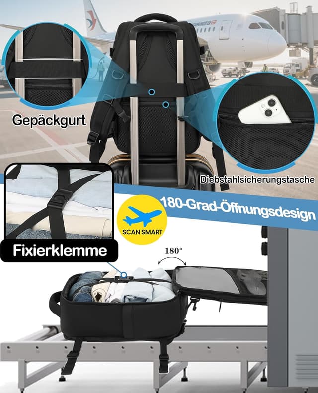 Detalle 1 de LYNXCHER Handgepäck Rucksack 40x20x25