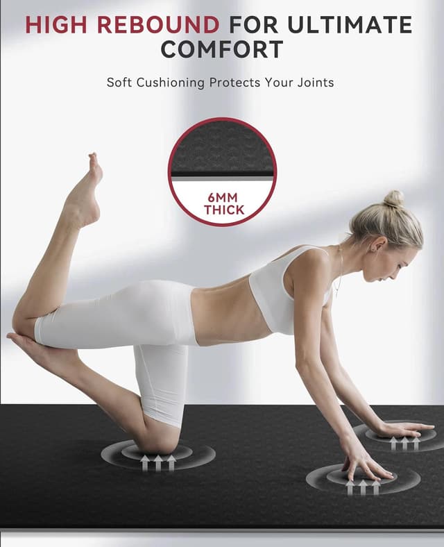 Thumbnail 3 de HAPBEAR Large Yoga Mat 183x91cm 6mm