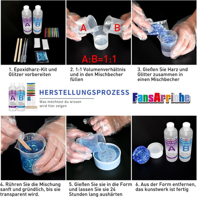 Thumbnail 5 de FansArriche Epoxidharz 1:1 500 ml