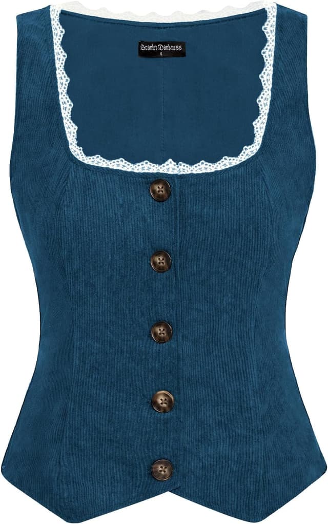 Imagen de SCARLET DARKNESS Corset velours côtelé vintage en OfertitasTOP