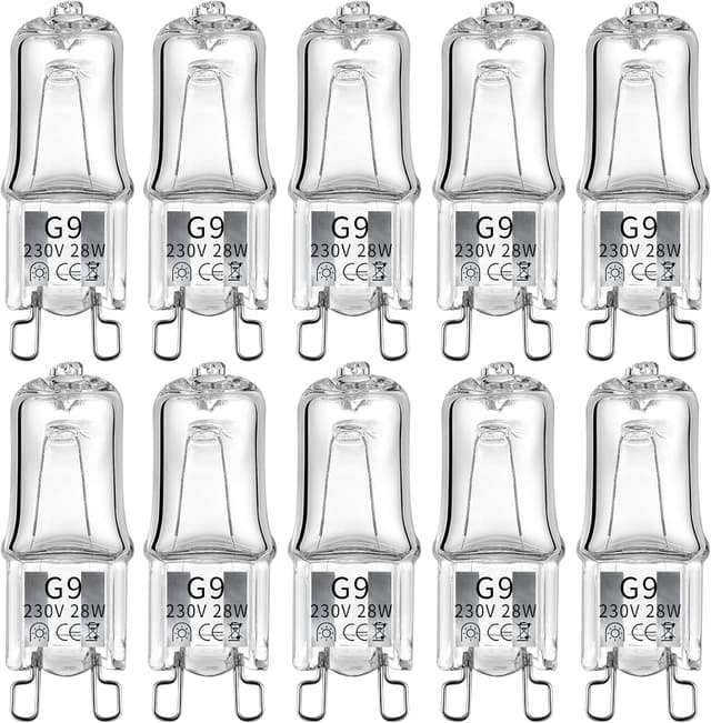 Detalle de 10 Pack Wax Burner G9 Halogen Bulbs 28W 220-240V 3500K